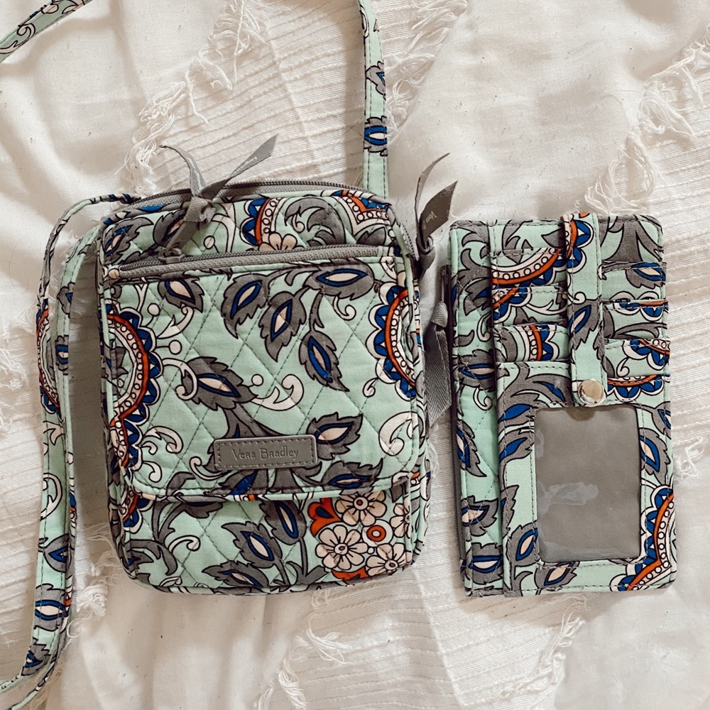 Vera Bradley mini hipster purse and wallet set